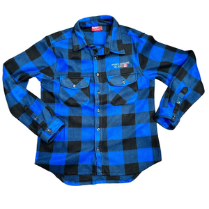 Northern Souvenirs Blue and Black Fleece Flannel Size Small